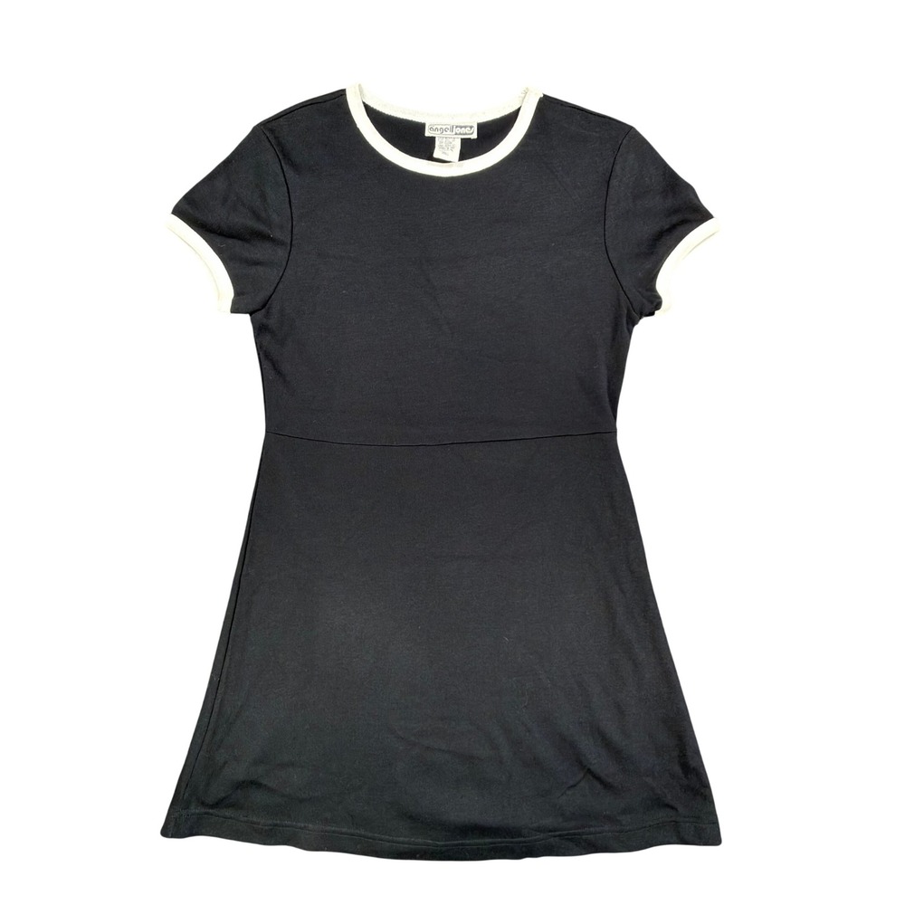 Angel Jones 70s Ringer Dress Womens Small Black Acrylic New Without Tags